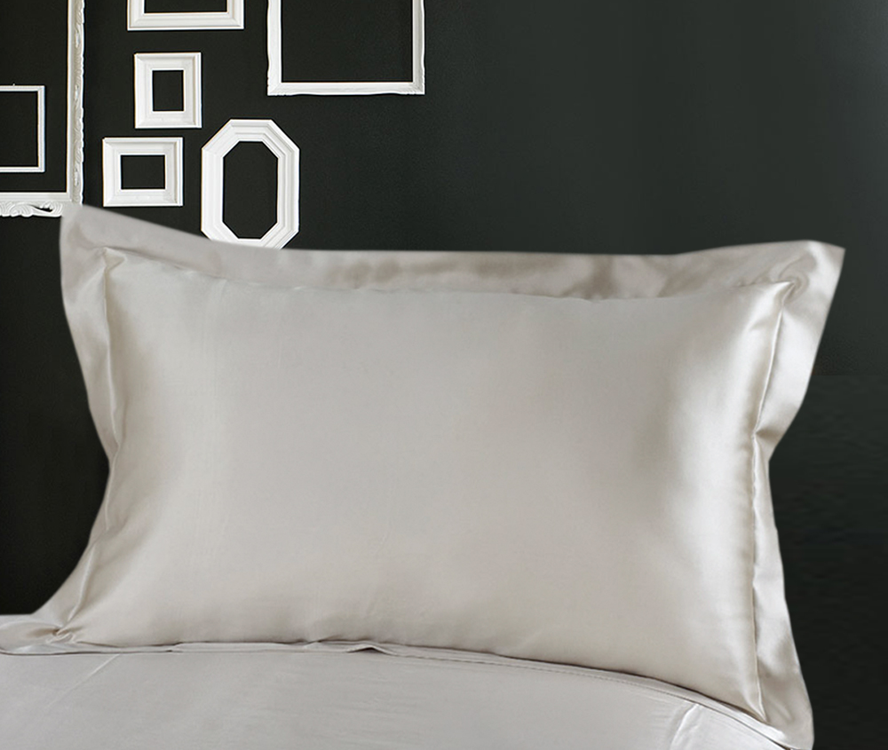 オーガニックシルク 枕カバー縁付き 22匁【キングサイズ】
