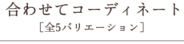 合わせてコーディネート全4バリエーション